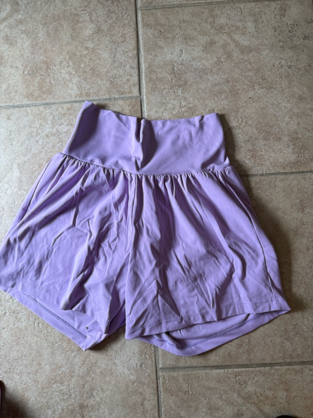 Halara high waisted purple 5” yoga shorts with pockets-small